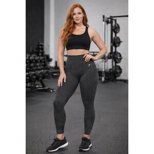 GymShark Adapt Camo Seamless Leggings Womens Size Small Black Grey New B3A6A